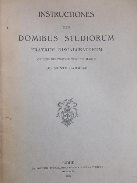 Instructiones pro Domibus Studiorum, 1932 r.