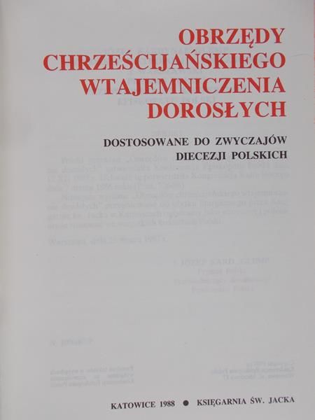 Obrzędy chrześcijańskiego wtajemniczenia dorosłych