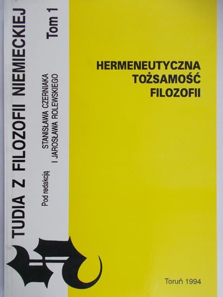 Czerniak Stanisław (red.) - Studia z filozofii niemieckiej Tom I