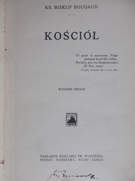 Biskup Bougaud  - Kościół, 1925 r.