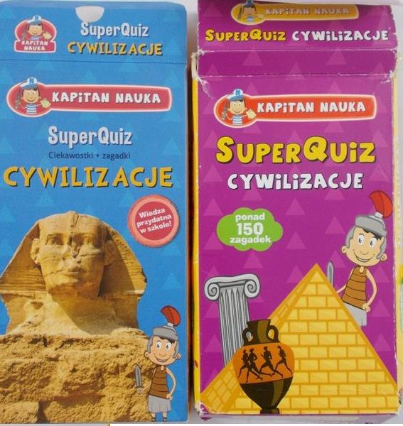 SuperQuiz Cywilizacje Kapitan Nauka, Ponad 150 zagadek / Wiedza przydatna w szkol