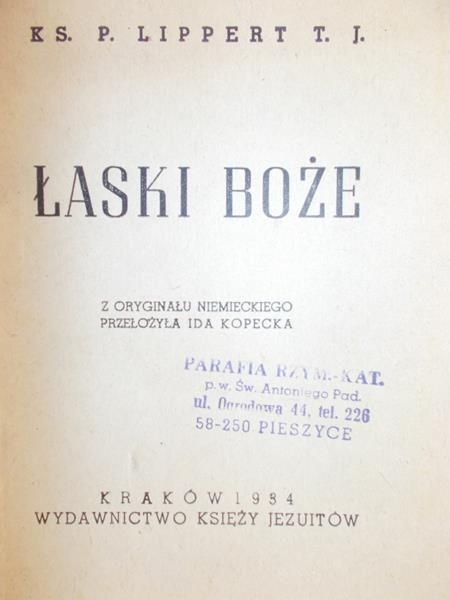 Lippert Piotr - Łaski Boże, 1934 r.