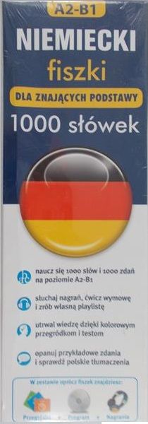Niemiecki fiszki 1000 słówek dla znających podstawy A2-B1, Nowa