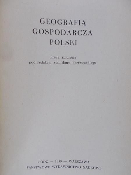 Berezowski Stanisław (red.) - Geografia gospodarcza Polski