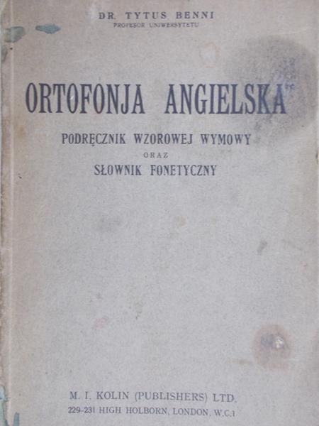 Benni Tytus - Ortofonja angielska, 1942 r.