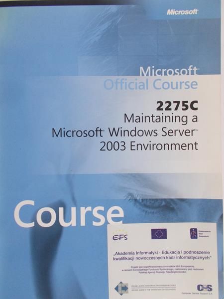 Microsoft Official Course 2275 C