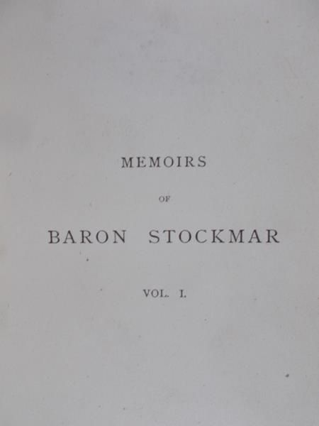 Stockmar Baron - Memoris, 1872 r.