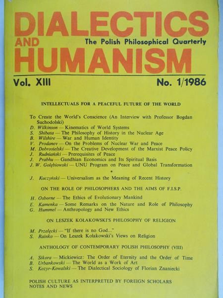 Szczepański Jan - Dialectics and humanism