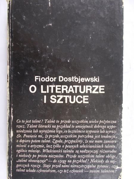 Dostojewski Fiodor - O literaturze i sztuce