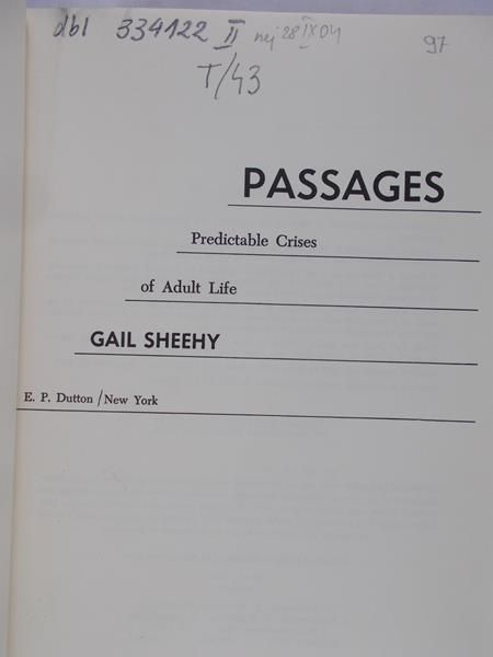 Sheehy Gail - Passages