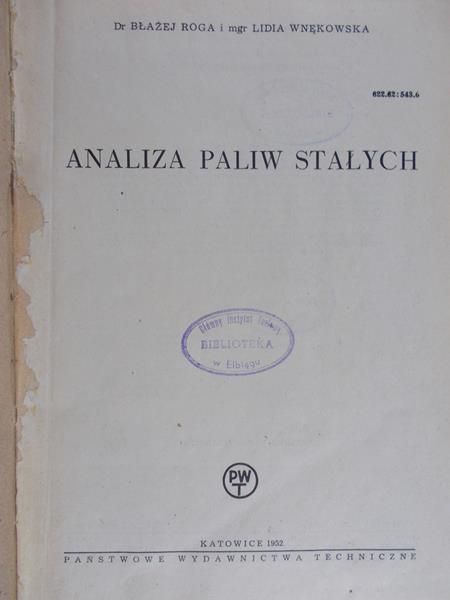 Roga Błażej - Analiza paliw stałych