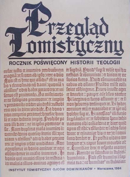 Podsiad Antoni - Przegląd tomistyczny