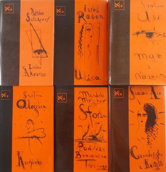Asz Szalom / Sforim Mendele Moicher / Rabon Izrael / Sutzkever Abraham / Alejchem Szołem - zestaw 6 książek
