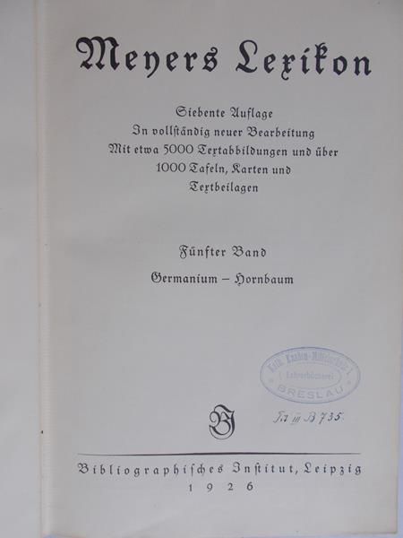 Band Bmeiter - Meners. Konversations - Leriton, 1926 r.