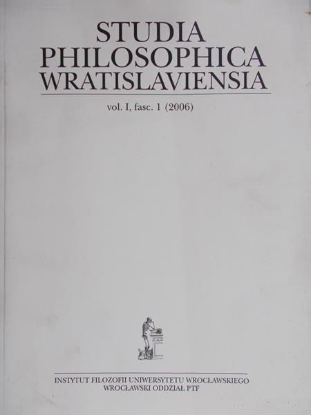 Chmielewski Adam (red.) - Studia Philosophica Wratislaviensia, Vol. I