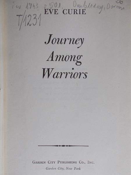 Curie Eve - Journey Among Warriors, 1943 r.