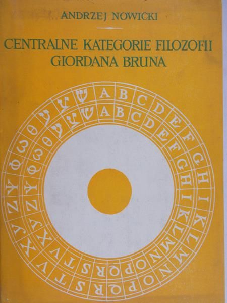 Nowicki Andrzej - Centralne kategorie filozofii Giordana Bruna
