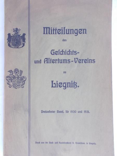 Winkel Zum Arnoild - Mitteilungen des Geichichts und Altertums Vereins 1932 r.