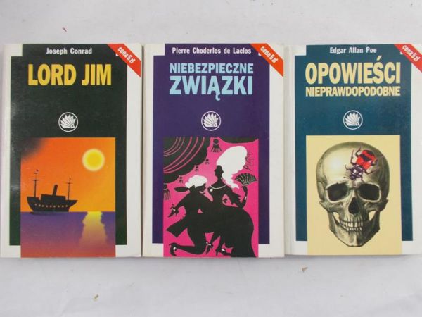 Conrad Joseph / Poe Edgar Allan / Choderlos de Laclos Pierre - zestaw 3 książek