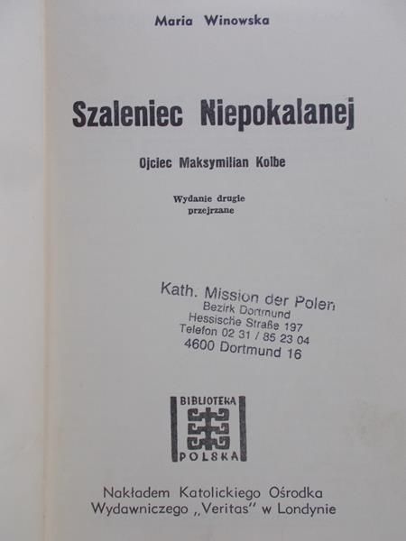 Winowska Maria - Szaleniec Niepokalanej