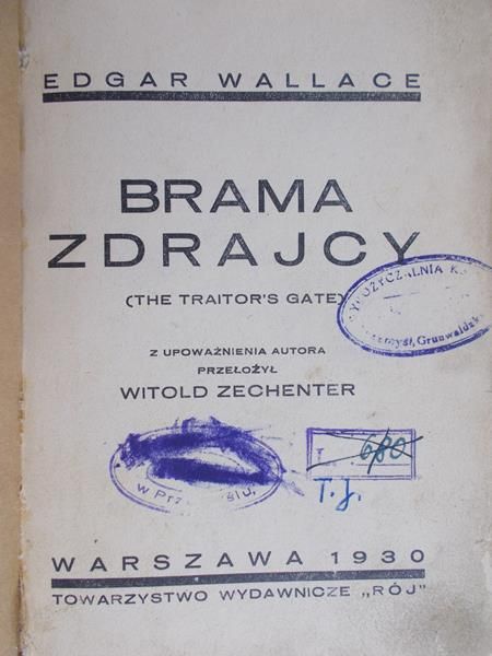 Wallace Edgar - Brama zdrajcy, 1930 r.
