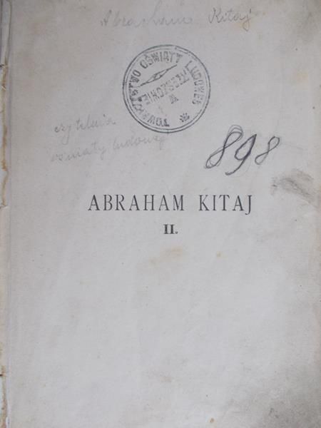 Kaczkowski Zygmunt - Abraham Kitaj, tom II, 1886 r.