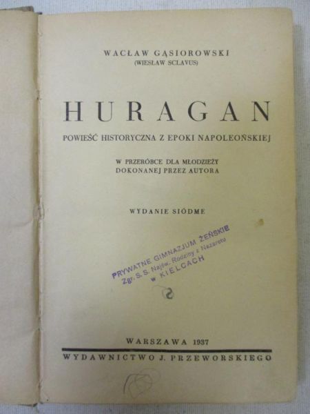 Gąsiorowski Wacław - Huragan, 1937 r.