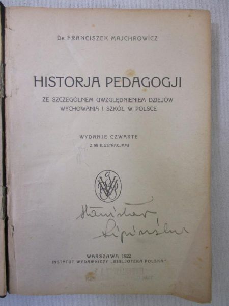 Majchrowicz Franciszek - Historia Pedagogii, 1922 r.