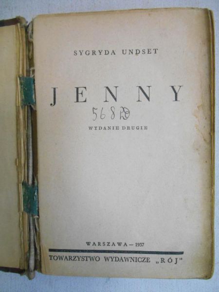 Undset Sygryda - Jenny, 1937 r.