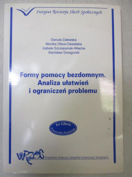 Zalewska Danuta - Formy pomocy bezdomnym