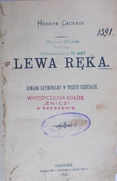 Cauvain Henry - Lewa ręka, 1900 r.