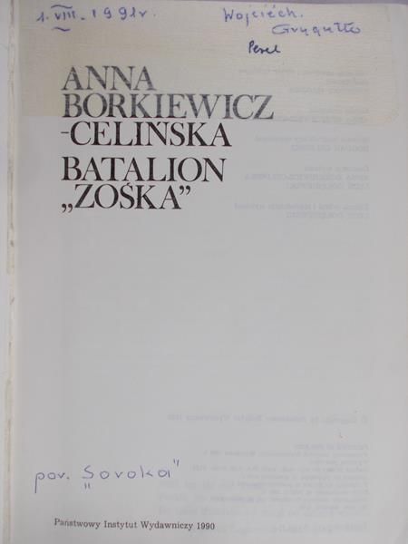 Borkiewicz-Celińska Anna - Batalion "Zośka"