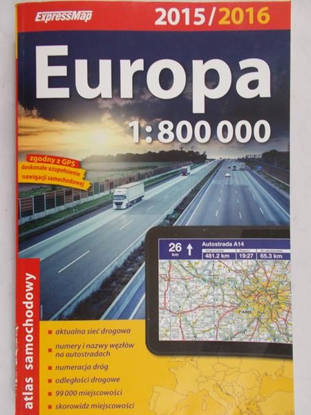 Europa atlas samochodowy 1:800 000