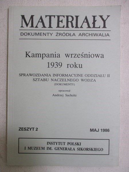 Suchcitz Andrzej (oprac.) - Kampania wrześniowa 1939 roku