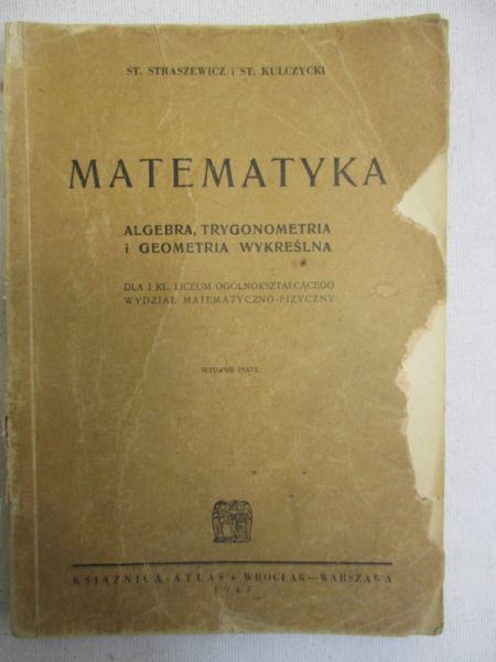 Straszewicz St. - Matematyka, 1947 r.