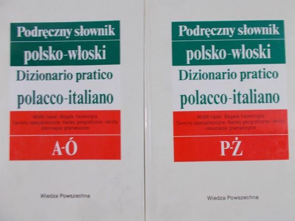 Meisels Wojciech - Podręczny słownik polsko- włoski, zestaw 2 książki