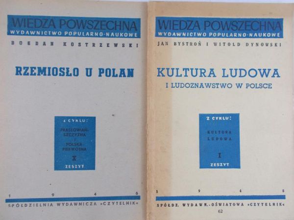 Wiedza powszechna - 2 książki 1946-1948 r