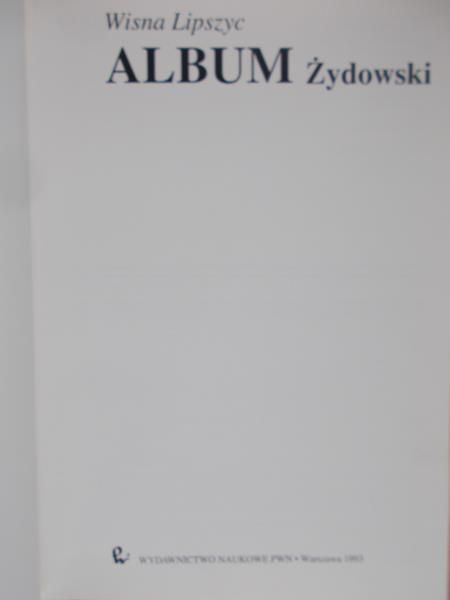 Wisna Lipszyc - Jewish Album Żydowski