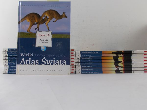 Wielki Encyklopedyczny Atlas Świata Biblioteka Gazety Wyborczej, 18 tomów