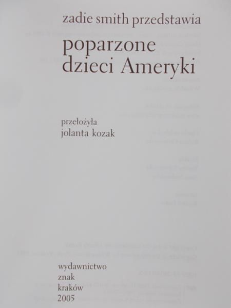 Smith Zadie - Poparzone dzieci ameryki
