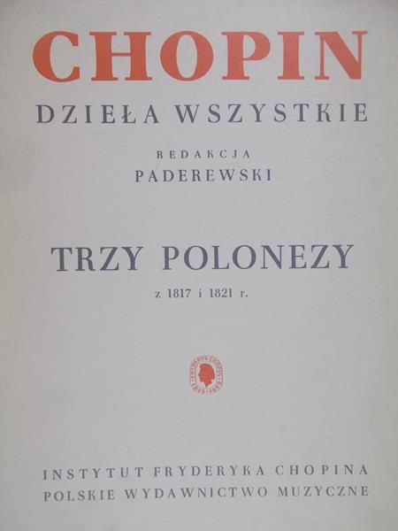 Paderewski Ignacy J. (red)  - Chopin dzieła wszystkie
