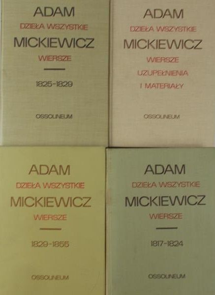 Mickiewicz Adam - Dzieła wszystkie. Wiersze, uzupełnienia i materiały, Zestaw