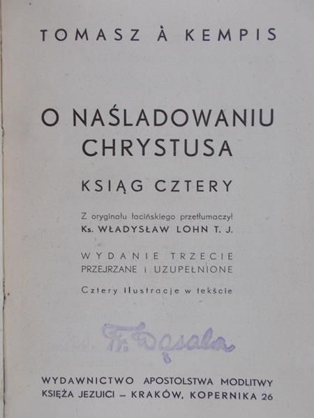 Tomasz a Kempis - O naśladowaniu Chrystusa