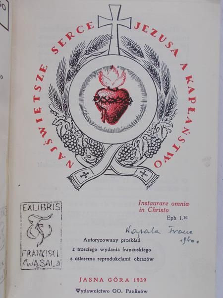 Najświętsze Serce Jezusa a kapłaństwo, 1939 r.