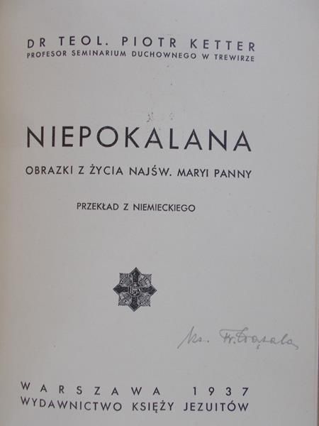 Ketter Piotr - Niepokalana, 1937 r.