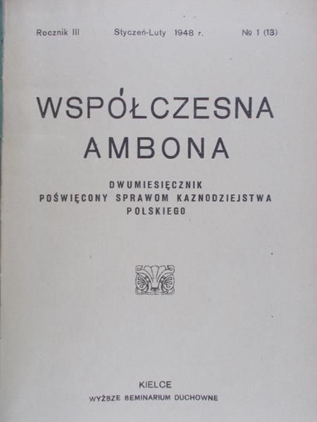 Współczesna ambona, 1948 r.