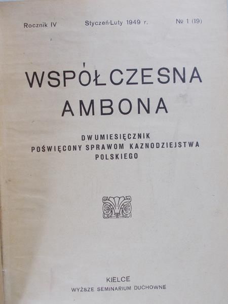 Jasiński Włodzimierz - Współczesna ambona, 1949r.