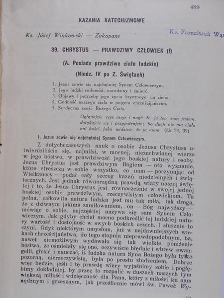 Winkowski Józef - Współczesna ambona, 1949r.