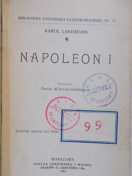 Landmann Karol - Napoleon I, 1905 r.