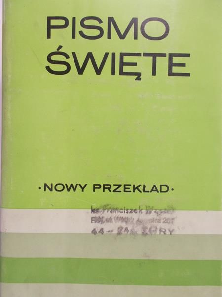 Pismo Święte nowy przekład